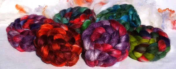 Tresses de fibres de laines pour le filage ou le feutrage, Laines 