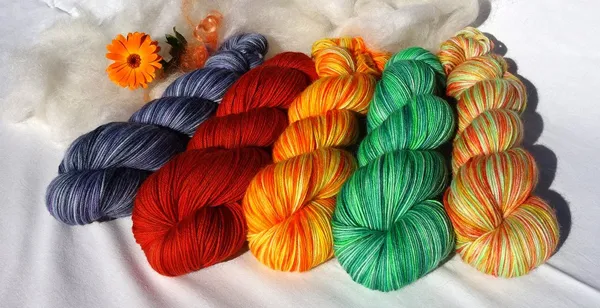 Laines à chaussettes - teinture écoresponsable, Laines 