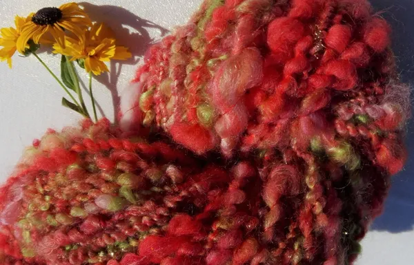 Laine filée au rouet fantaisie, Laines 