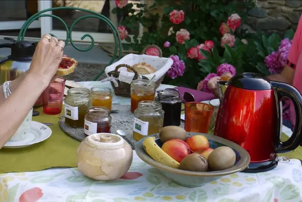 Petit-déjeuner sur la terrasse