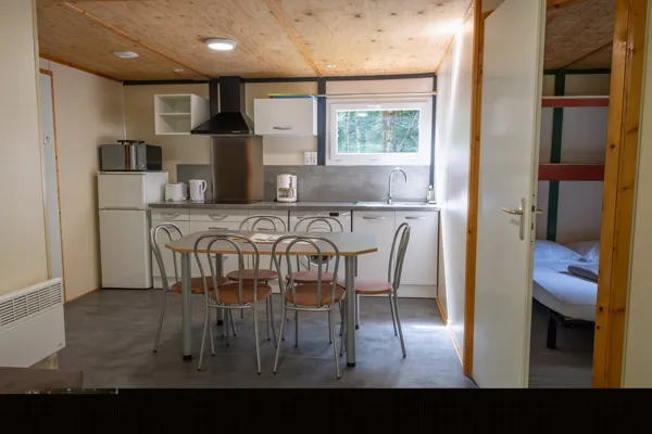 Séjour / cuisine chalet 3 chambres, ©OTGF L.Berton