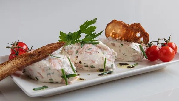 Rillettes à la truite des Monts d'Aubrac, Hôtel Les Coudercous