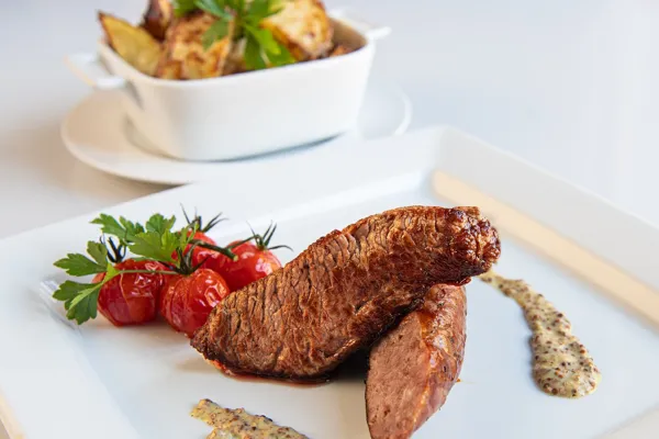 Pièce du boucher (merlan de bœuf d'Aubrac), Hôtel Les Coudercous