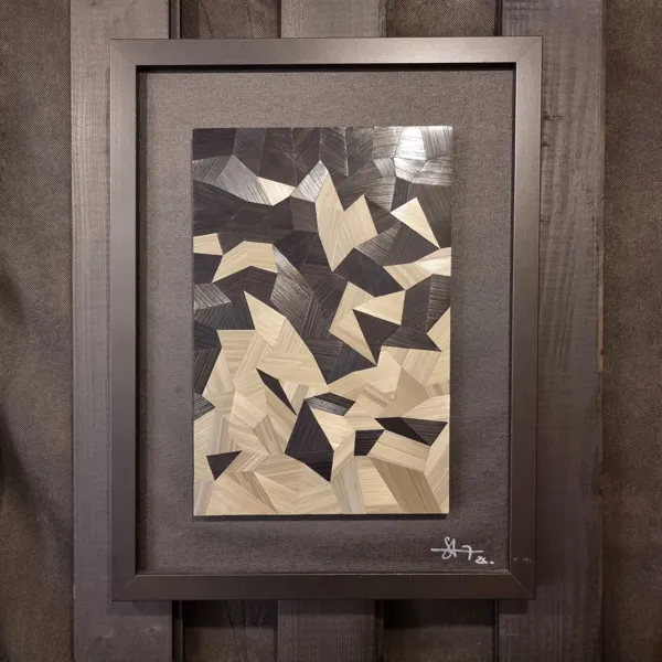 Tableau en marqueterie de paille par Séverine, O'Fil de l'Art