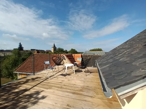 Terrasse de l'étage.