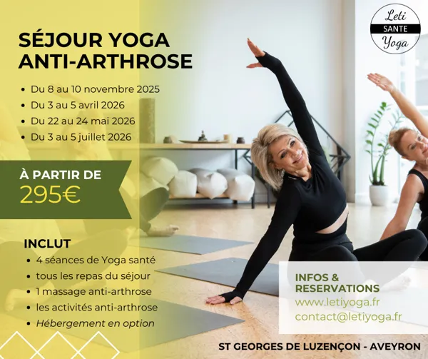 Séjours Yoga Santé anti-arthrose - Leti Yoga