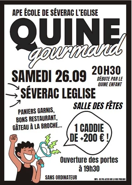 Quine gourmand de l'école Sévérac l'Eglise