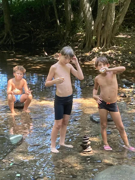 En bordure de rivière, le bon plan fraîcheur..., vb