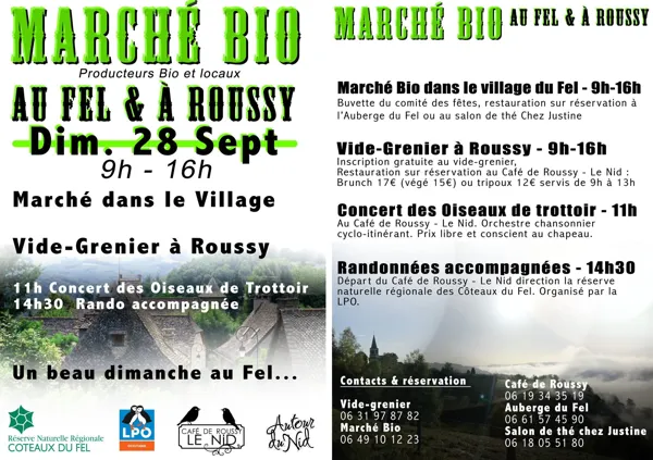 Marché de producteurs bio et locaux et vide grenier