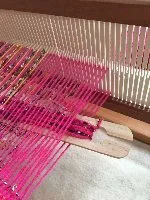 Atelier tissage autour de la laine