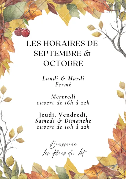 Horaires Automne, non