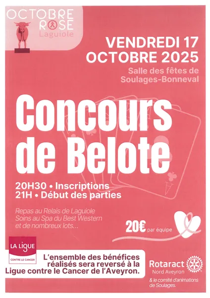Concours de Belote - Octobre Rose