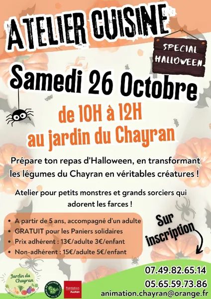 Atelier Halloween - Jardin du Chayran