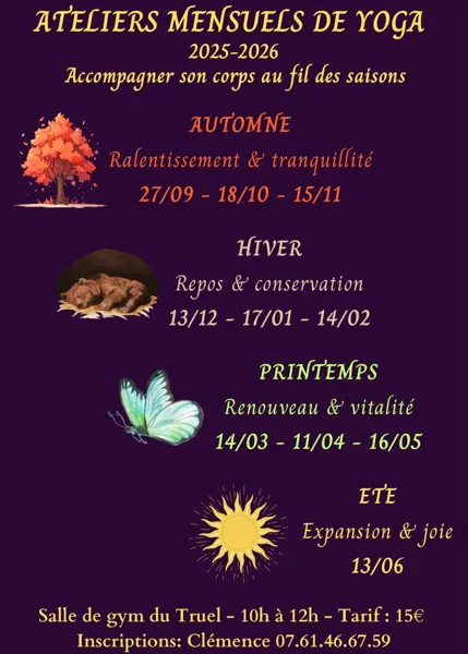 Ateliers mensuels de Yoga