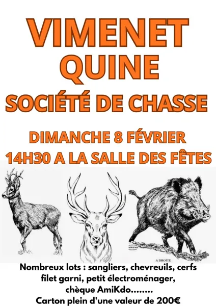 Quine de la société de chasse de Vimenet