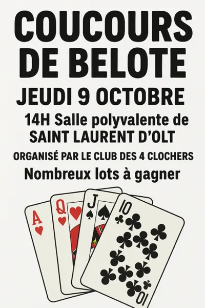 Concours de Belote du club des 4 clochers