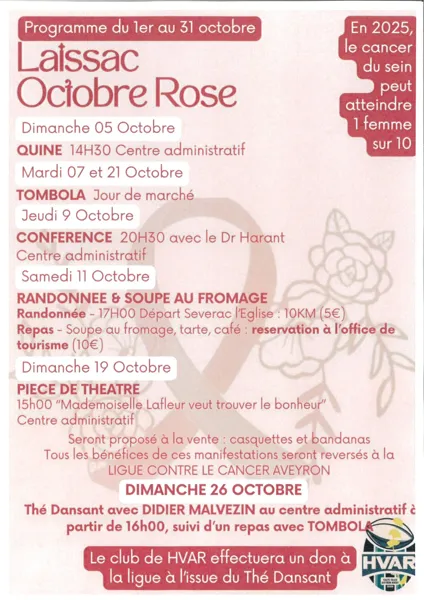 Octobre rose – Tombola à Laissac