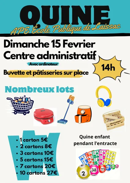 Quine de l'école publique Charles de Gaulle à Laissac