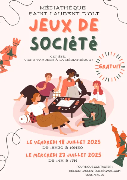 Jeux de société à la médiathèque de St Laurent