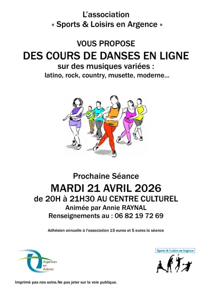 Cours de danse en ligne