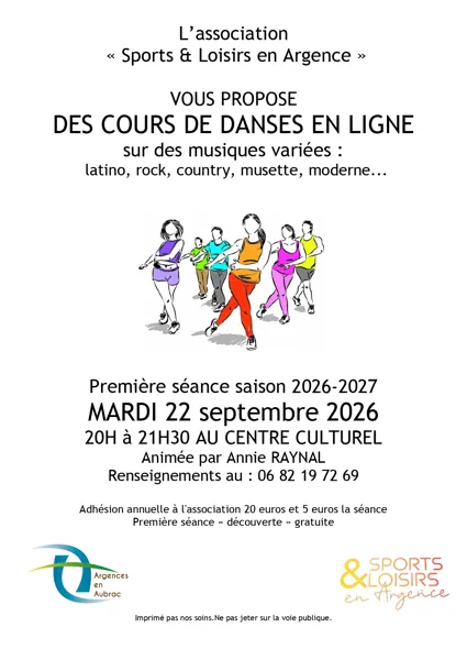 Cours de danse en ligne