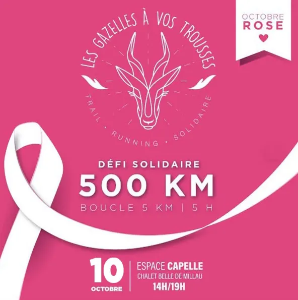 Octobre rose - Défi solidaire 500 km en 5h - Gazelles à vos trousses