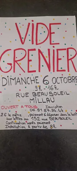 Vide grenier rue Beau Soleil