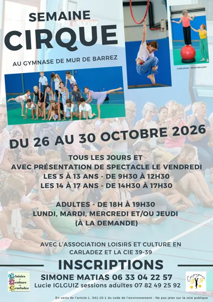 Stage de cirque enfants et ados