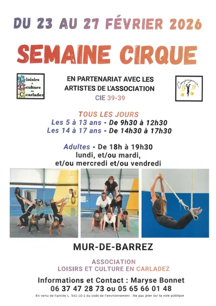 Stage de cirque enfants