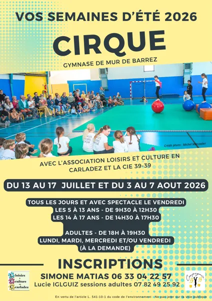 Soirée(s) stage de cirque pour adultes