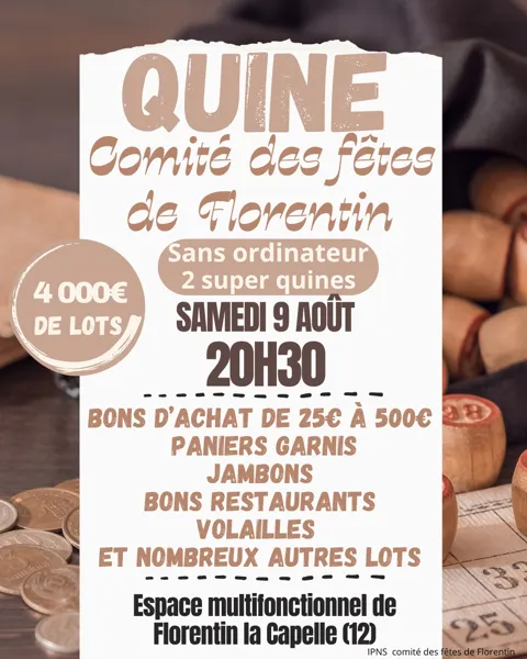 Quine du Comité des fêtes