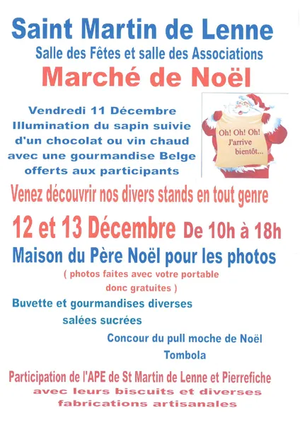Marché de Noël à St Martin de Lenne