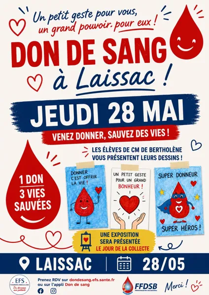Don du sang à Laissac