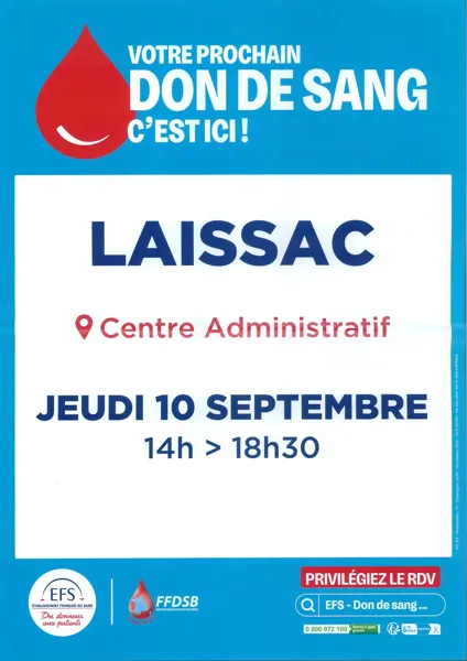 Don du sang à Laissac