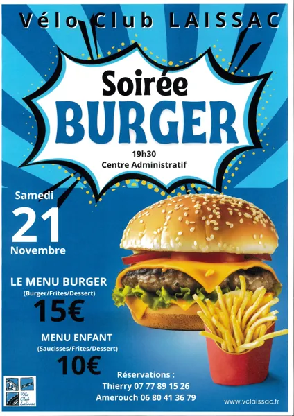 Soirée Burger Vélo Club de Laissac