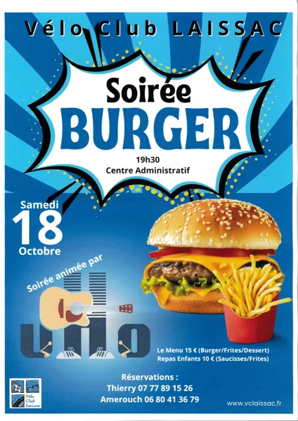 Soirée Burger Vélo Club de Laissac