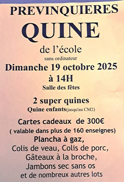 Quine de l'école