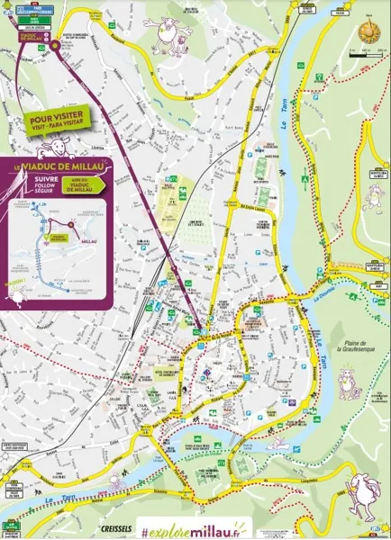 Plan de ville de Millau, OFFICE DE TOURISME DE MILLAU
