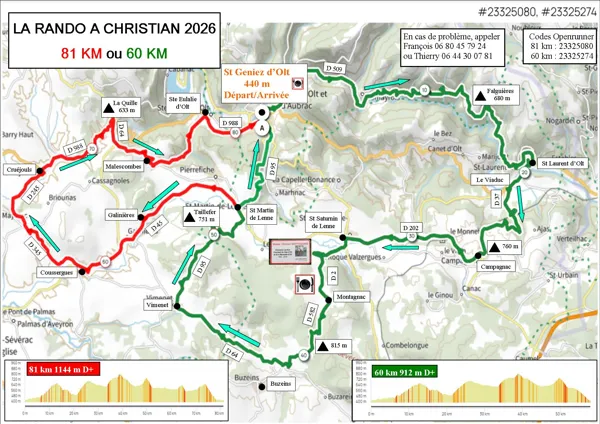 La Rando à Christian - Parcours, Vélo d'Olt