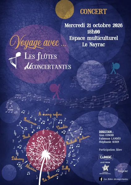 Concert - Voyage avec les flûtes déconcertantes