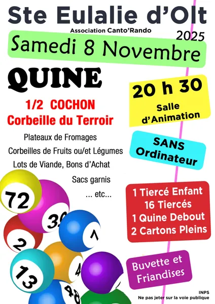 Quine gourmand à Sainte Eulalie d'Olt