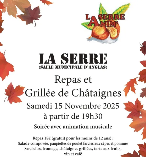 Repas et grillée de châtaignes