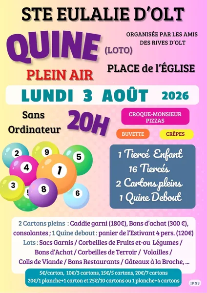 Quine des Amis des Rives d'Olt à Ste Eulalie d'Olt
