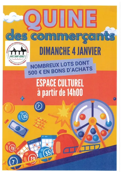 Quine des commerçants à saint Geniez d'Olt