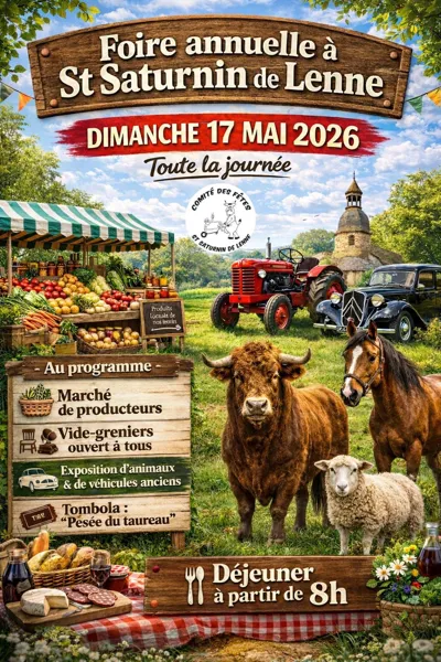 Foire annuelle de Saint Saturnin de Lenne