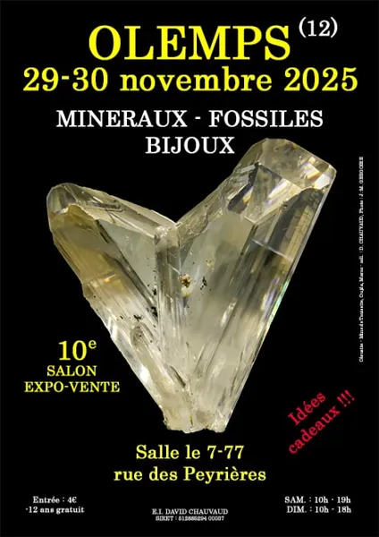 10e Salon Minéraux Fossiles Bijoux