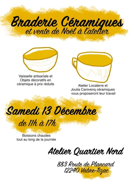 Braderie céramiques à Vabre-Tizac