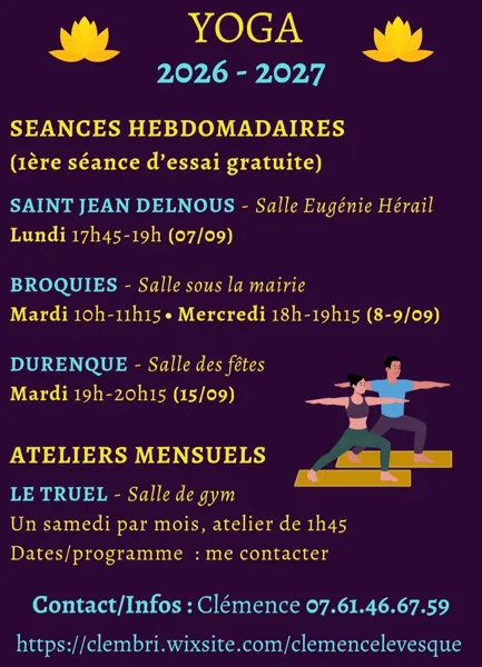 Séances de Yoga mensuel - Le Truel
