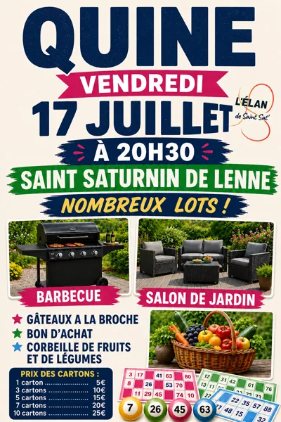 Quine de l'Elan à Saint Saturnin de Lenne