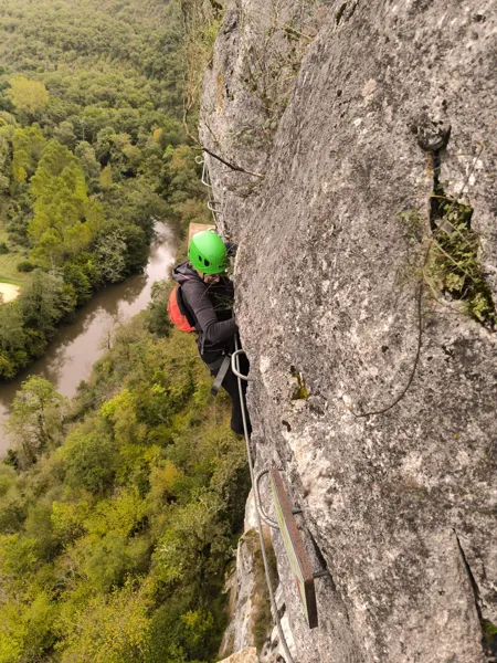 Via ferrata du Liauzu Vallée du Célé, Nicolas Daniel